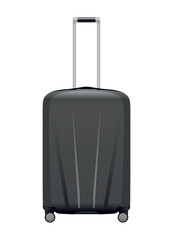 Suitcase in detailed realistic style.