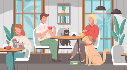 Pet Services Cartoon Background
