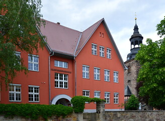 Fototapeta na wymiar Historical School in the Resort Bad Berka, Thuringia
