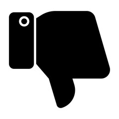 Thumb down gesture symbolizing negative feedback