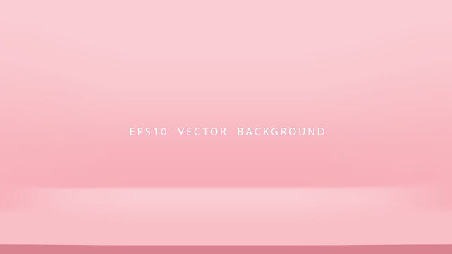 Empty Pink Stage Vector Background