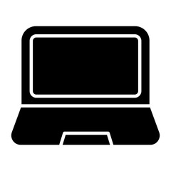 Modern technology icon of laptop 