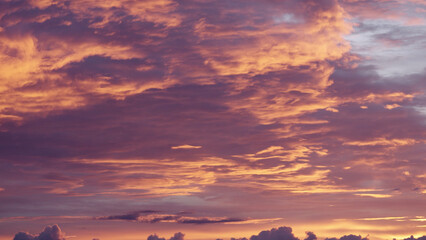 shot of red purple clouds during sunset