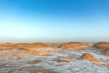 Perfect landscape of Red Desert in ancient Egypt.