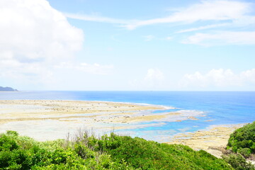 Scenic View of Coastline from Ayamaru Misaki Cape Park in Amami Oshima, Kagoshima, Japan - 日本 鹿児島 奄美大島 あやまる岬からの海岸風景