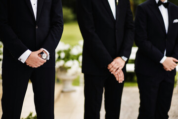 Groom with best man at the wedding ceremony