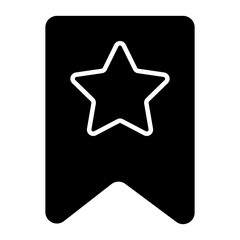 A perfect design icon of starred bookmark