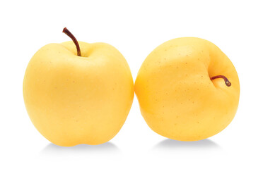 Yellow Apple isolated on white background