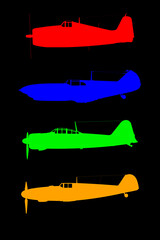 Aviones de colores