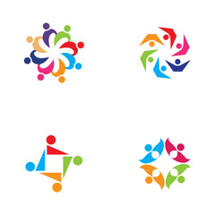 Community, network and social icon design template