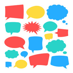 Speech bubbles. Vector illustration isolated on white background