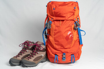 登山靴とバックパック