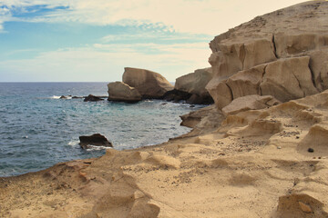 Pumice cliffs in the south of Tenerife
