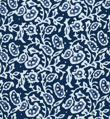 Fototapeta na wymiar Ajrakh Pattern and block print Pattern and batik print Background digital printing textile pattern