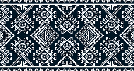 Abstract ethnic geometric print pattern design repeating background texture in black and white. EP.67