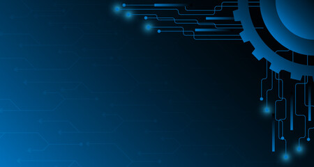 Gear Abstract technology background geometric communication concept futuristic digital innovation EP.5