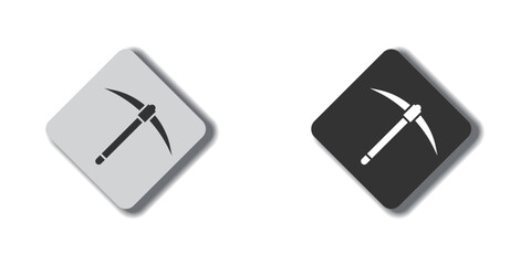 Pickaxe icon. Mining tool symbol. Pick axe icon. Vector illustration. - obrazy, fototapety, plakaty