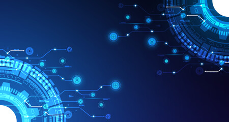 geometric gear pattern digital circle technology network engineering design futuristic EP.4