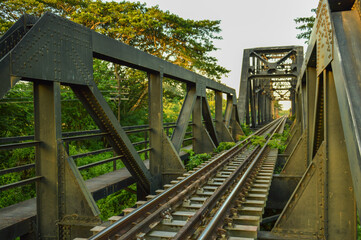 black steel railway bridge structure concept technology civil engineering transportation high speed rail travel