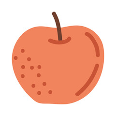 Apple Doodle style Cozy Autumn. Flat vector illustration
