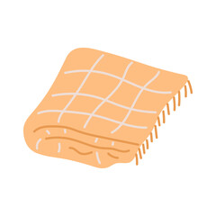 Plaid Doodle style Cozy autumn. Flat vector illustration