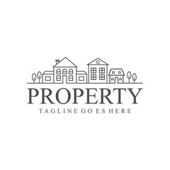 suburban property logo design  creative vector design inspiration