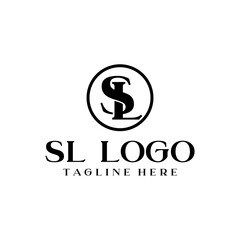 sl monogram logo design creative idea vector design inspiration