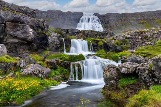 Dynjandi waterfalls in Iceland