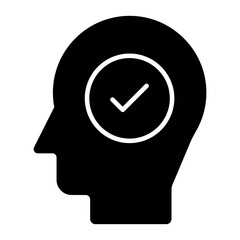 Premium download icon of verified brain