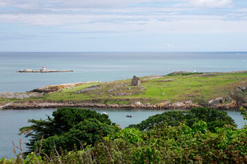 View of the Dalkey Island in County Dublin, Ireland on sunny summer day