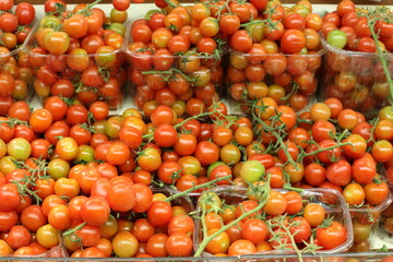 Fresh vegetables are sold at a bazaar in Israel.