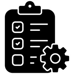 List management icon, editable vector