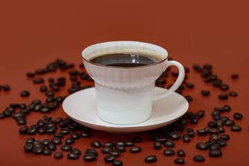 white porcelain cup with coffee