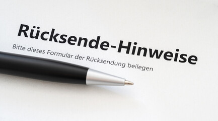 Rücksendeformular