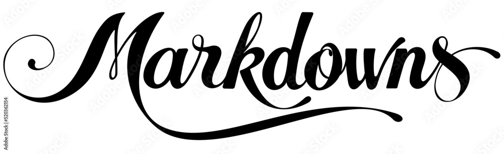 Fototapete markdowns - custom calligraphy text