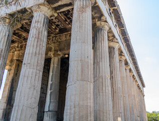 The Temple of Hephaestus, a well-preserved Greek temple dedicated to Hephaestus