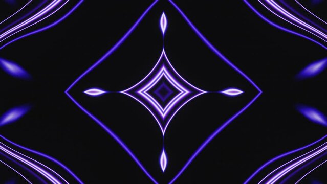 Flashing purple abstract romb led neon vj loop animation 