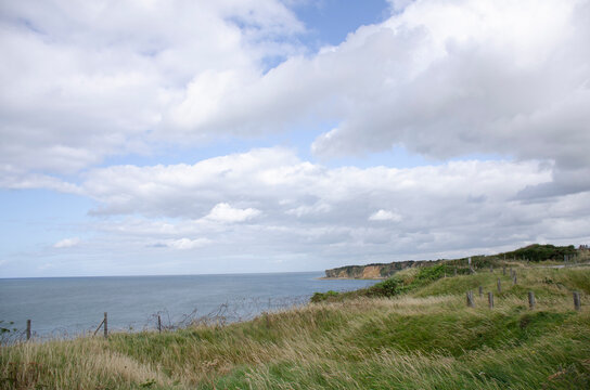 La Pointe Du Hoc, One Of The Most Important Places For The Landfing In Nomandy 1944 At The End Of The Second World War