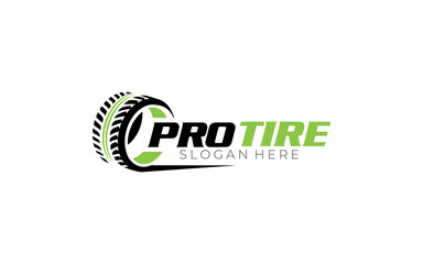Illustration vector graphic of tire shop and repair service logo design template