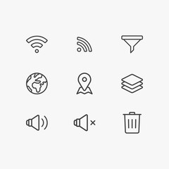 Outline Icons For Web and Mobile