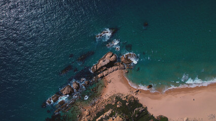 4K aerial views - Coast of Cadiz - Beautiful aerial views of n the beach taken with a drone of the wonderful coastal towns of Cadiz