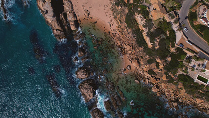 4K aerial views - Coast of Cadiz - Beautiful aerial views of n the beach taken with a drone of the wonderful coastal towns of Cadiz