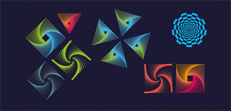 wzory geometryczne wirowe