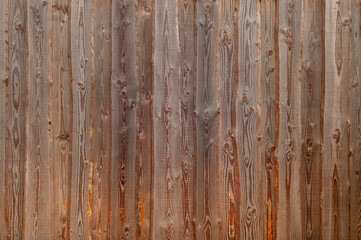 Grunge dark brown wood background. Brown wood texture with vertical lines. Warm brown wooden planks for natural banner.
