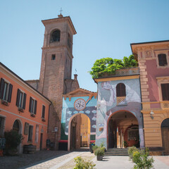 Fototapeta premium Small but colorful town of Dozza in Italy