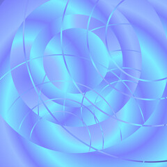 Holographic Neon Blue Swirl circle texture with signal lines, Y2K Style