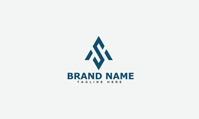 Logo design letter SA . Elegant modern. Vector template.