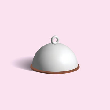 restaurant cloch vector 3d icon. cloch 3d illustration.