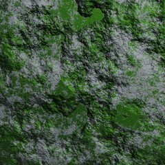 old concrete wall deep  with moss texture 3d rendering