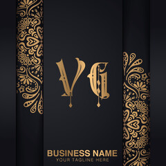 VG initial logo | initial based abstract modern minimal creative logo, vector template image. luxury logotype logo, real estate homie logo. typography logo. initials logo.